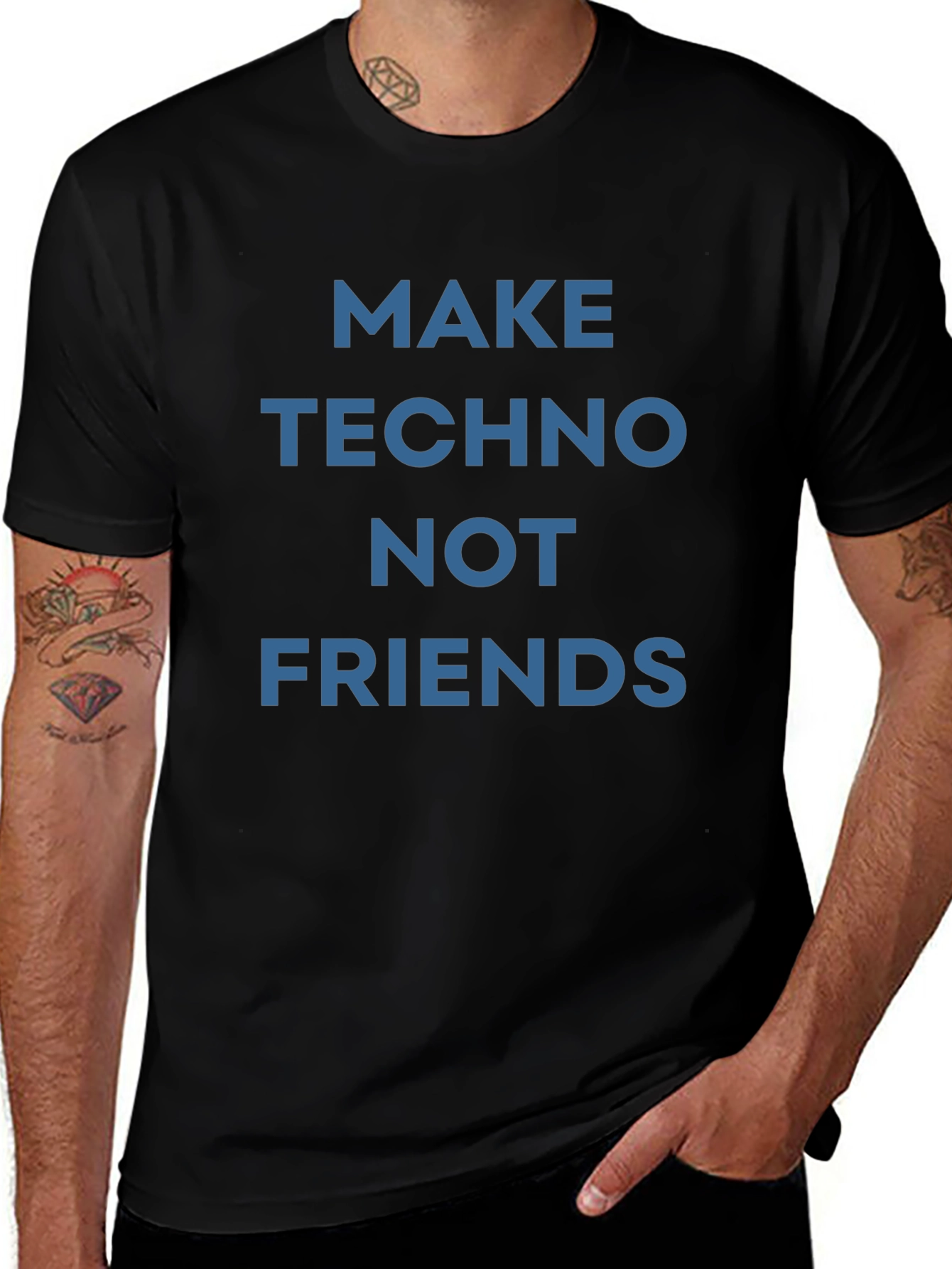 Make Techno Not Friends Graphic T-Shirt