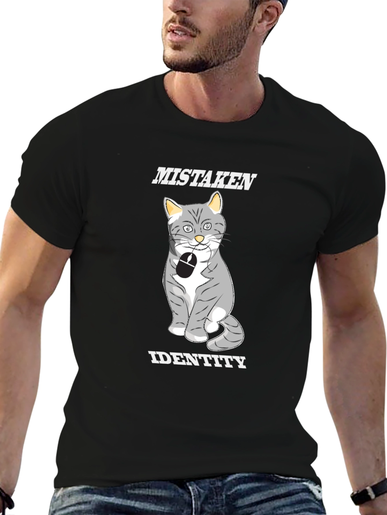 Mistaken Identity Cat Graphic T-Shirt