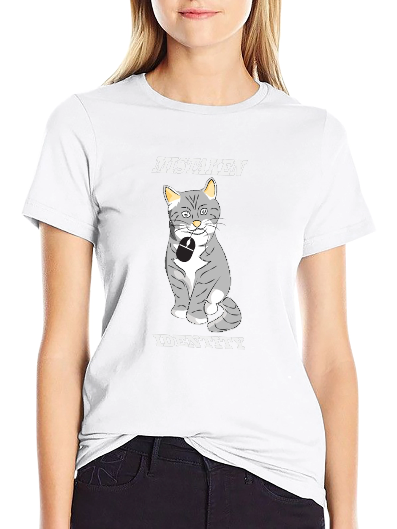 Mistaken Identity Cat Graphic T-Shirt