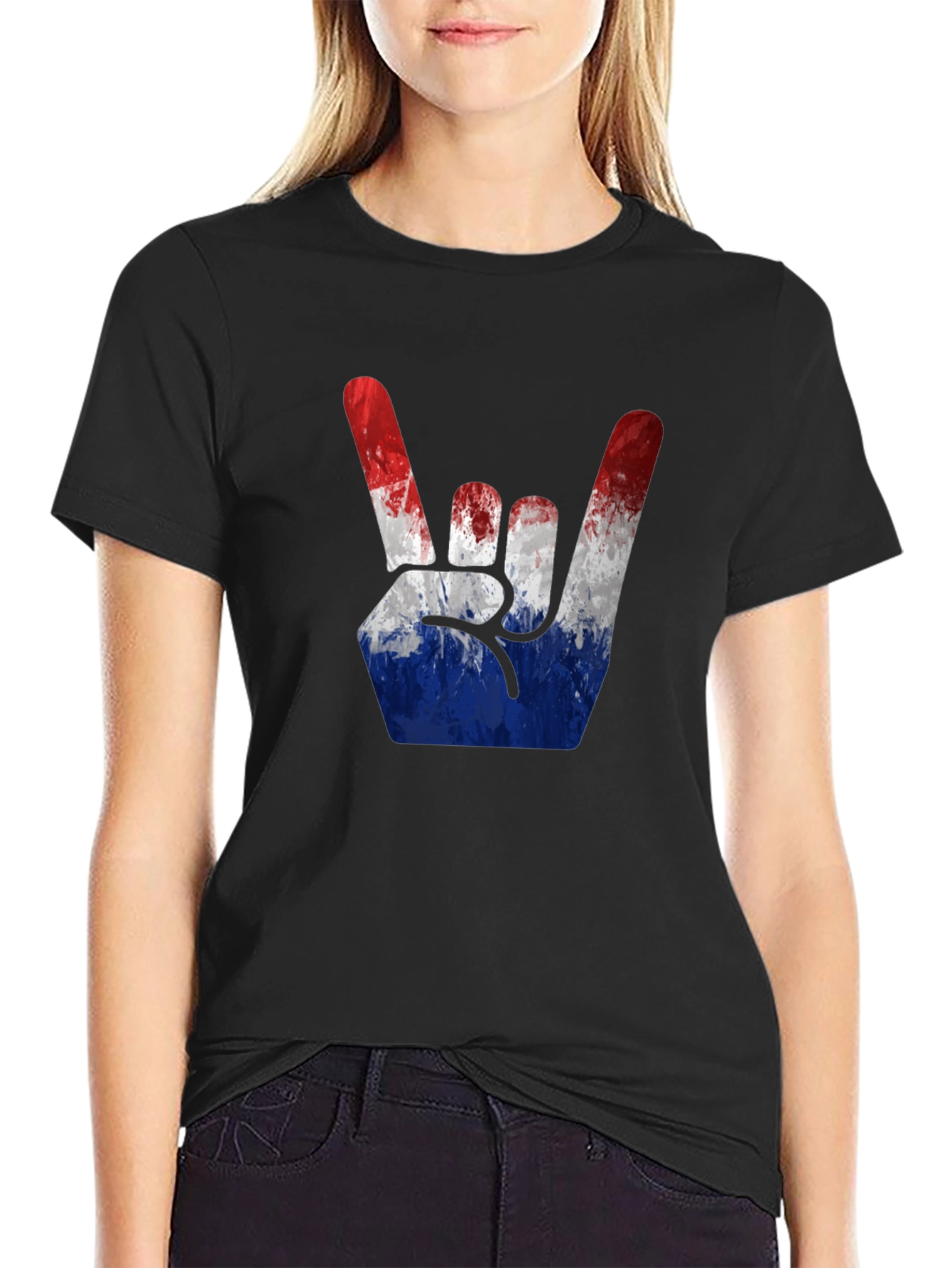 Rock On American Flag T-Shirt