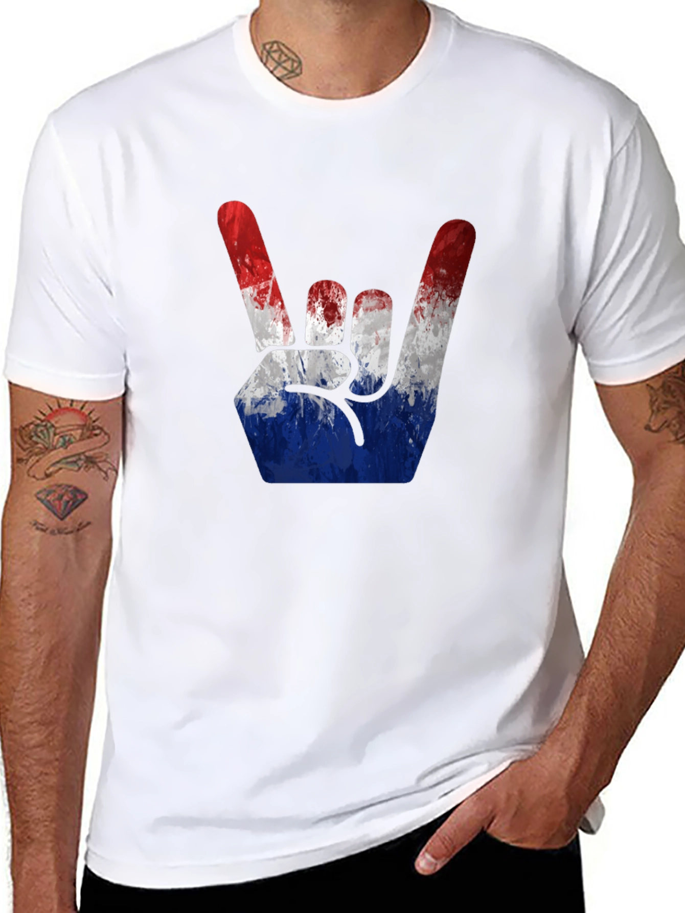 Rock On American Flag T-Shirt