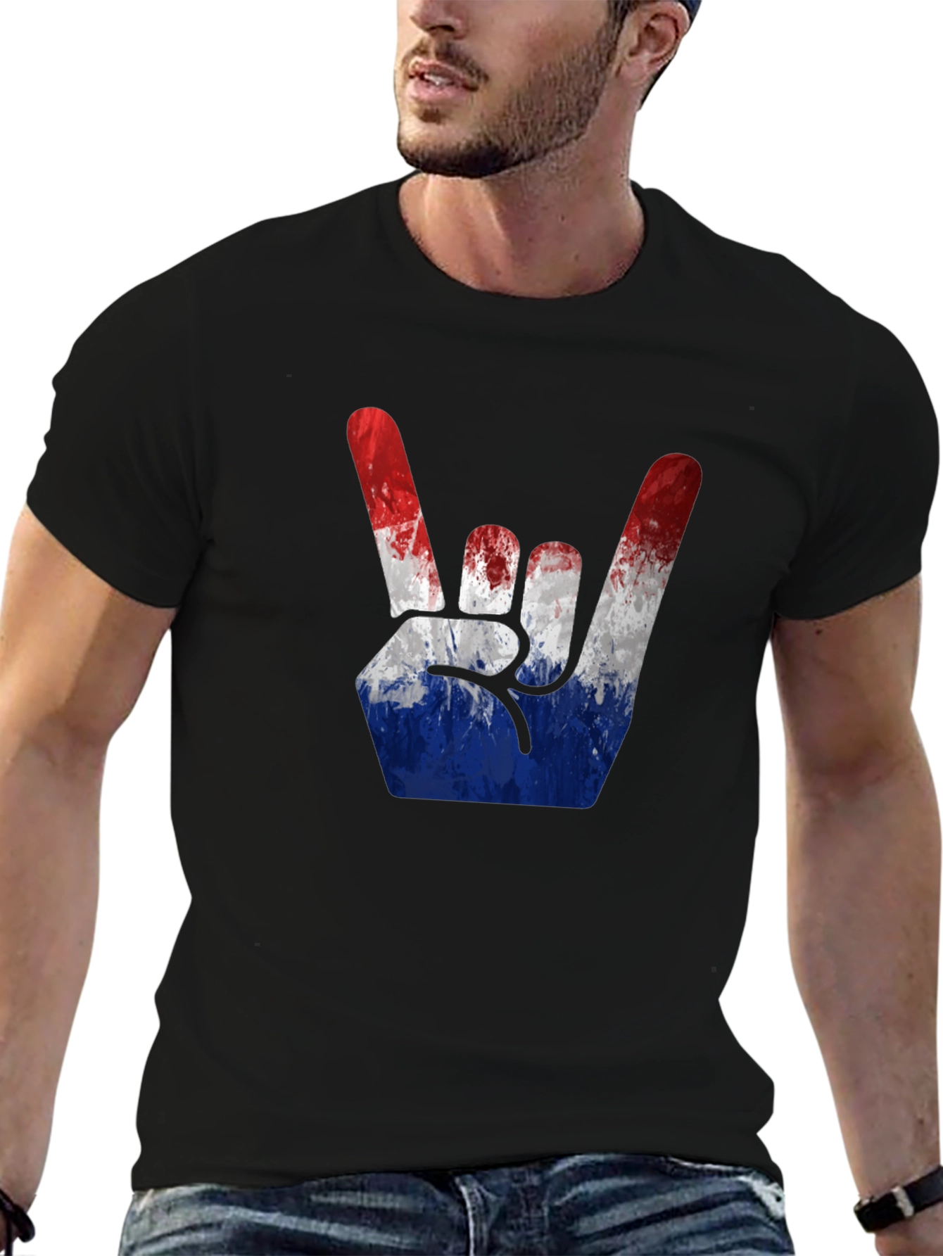 Rock On American Flag T-Shirt