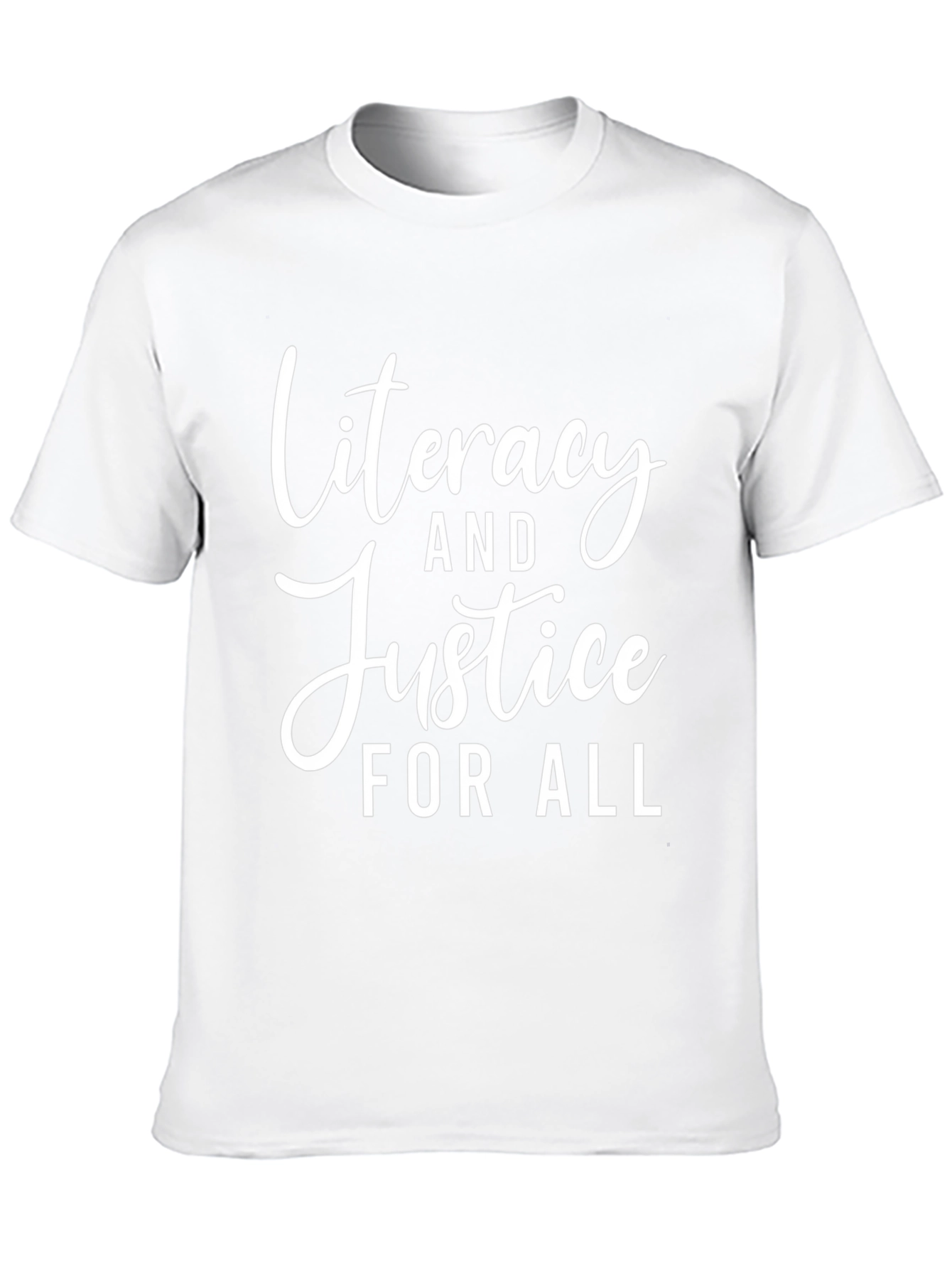 Literacy & Justice for All Black T-Shirt