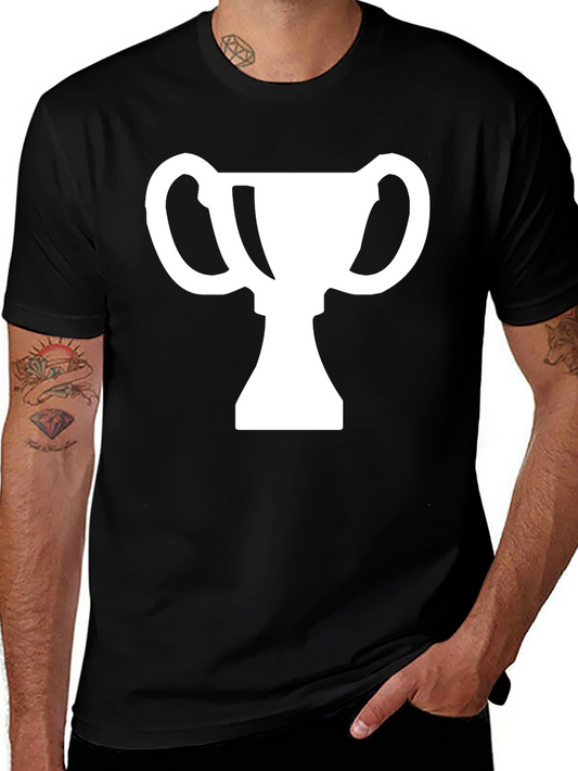 Trophy Graphic Tee - Black Cotton T-Shirt