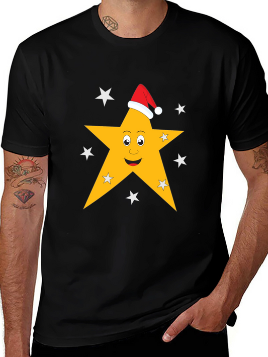 Festive Star Graphic Tee - Holiday Cheer