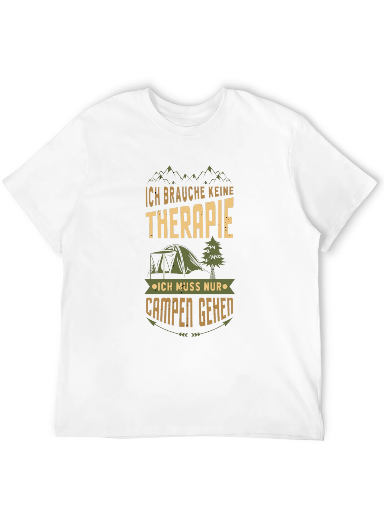 Camping Therapy T-Shirt - Mens Black Graphic Tee