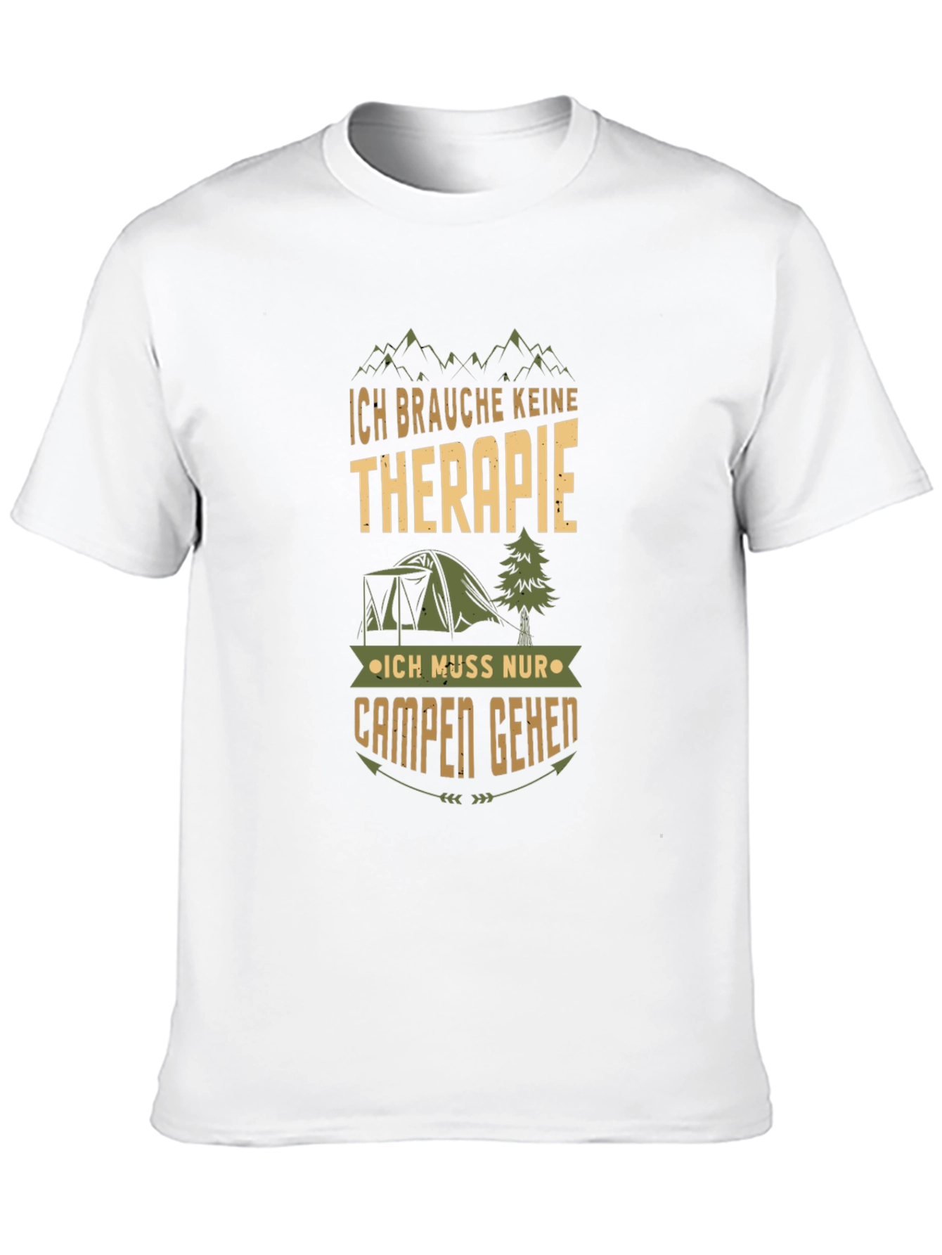 Camping Therapy T-Shirt - Mens Black Graphic Tee