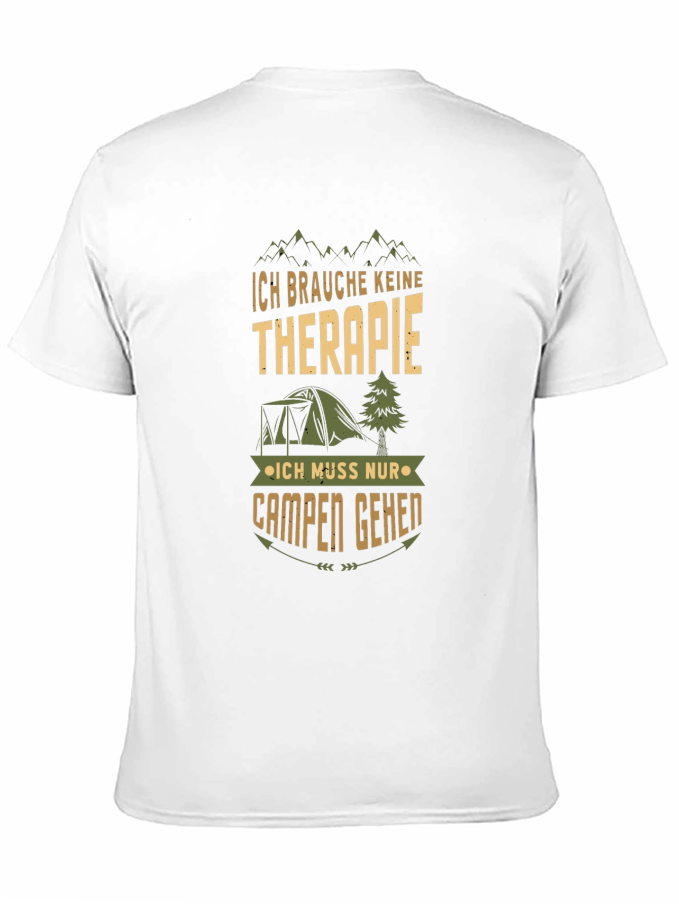 Camping Therapy T-Shirt - Mens Black Graphic Tee