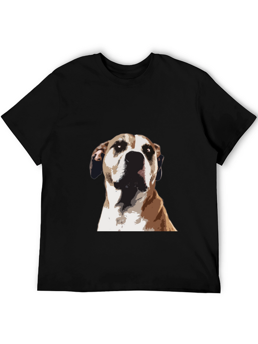 Dog Graphic Tee - Stylish Mens Black T-Shirt