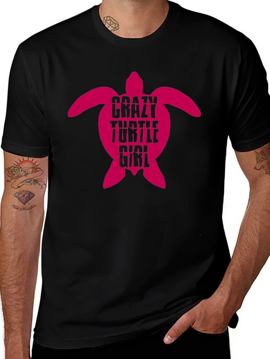 Crazy Turtle Girl Graphic Tee