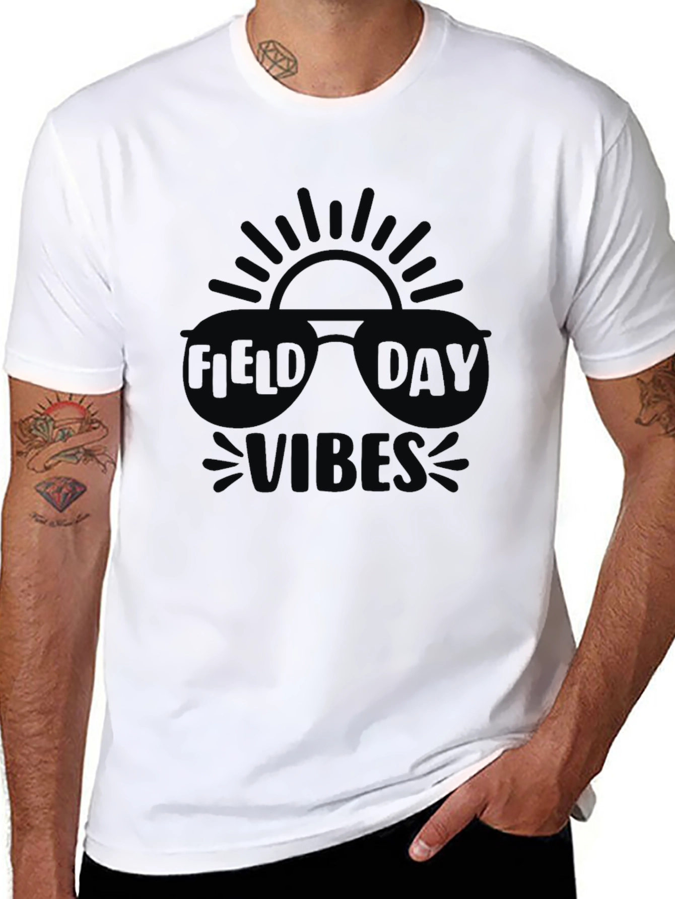 Field Day Vibes Black T-Shirt