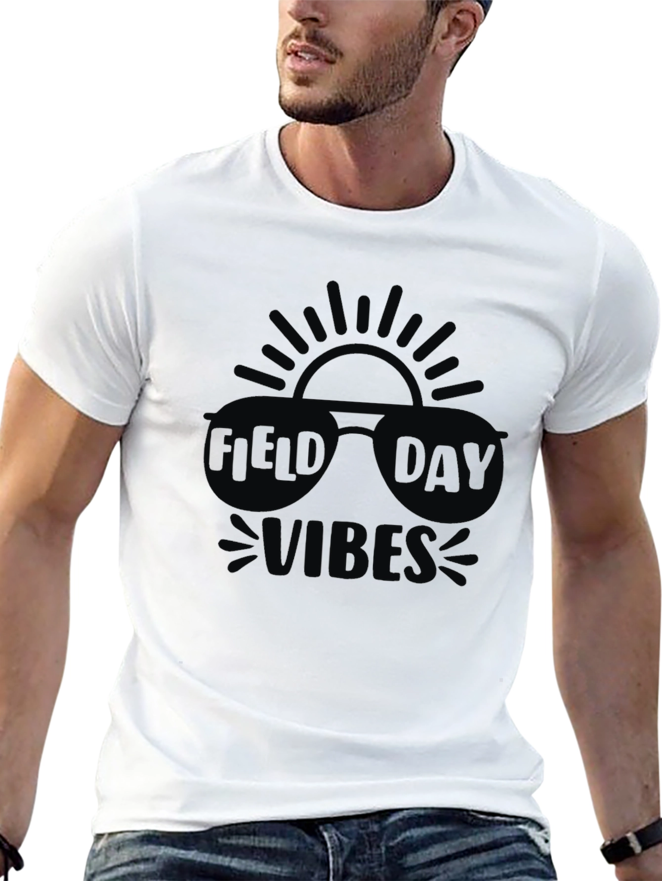 Field Day Vibes Black T-Shirt
