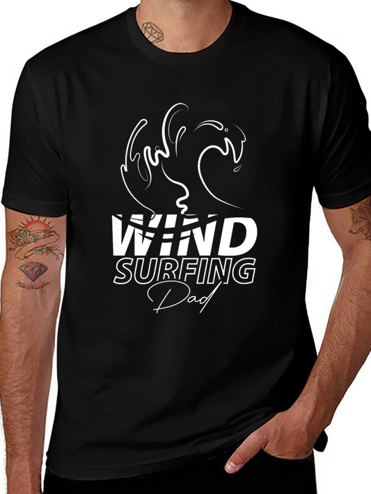 Windsurfing Dad T-Shirt - Stylish Black Tee for Surfing Enthusiasts