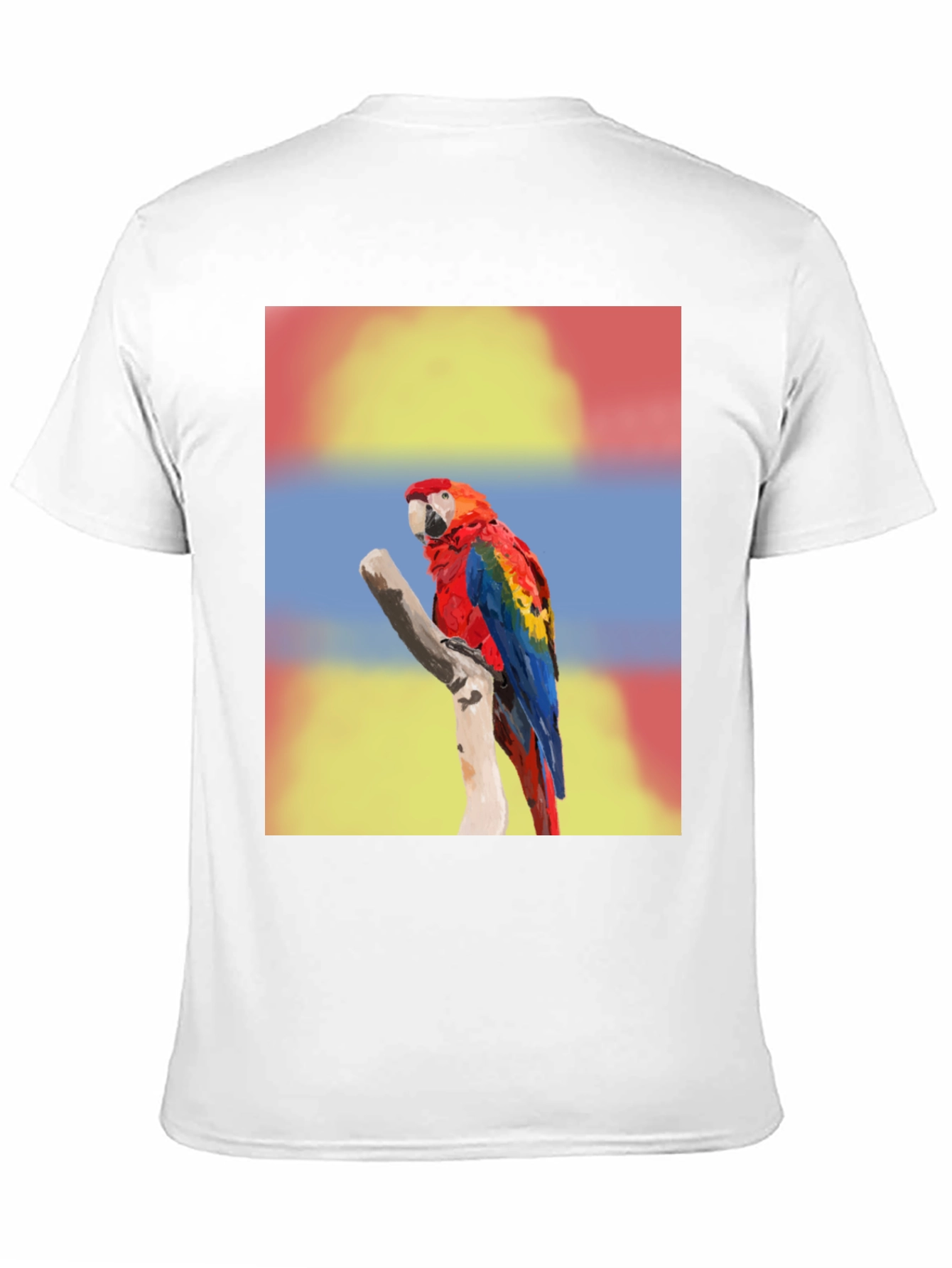 Macaw Parrot Graphic Tee - Mens Black T-Shirt