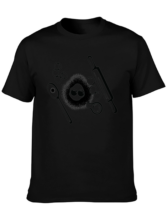 Bakers Delight Tee - Black Cotton Baking Design