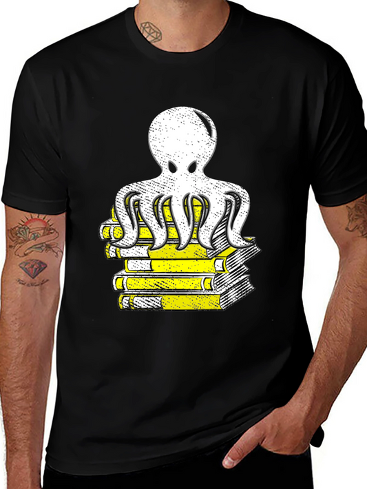 Octopus on Books Graphic Tee