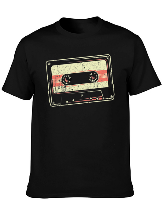 Retro Cassette Tape Graphic T-Shirt - Vintage Style Tee