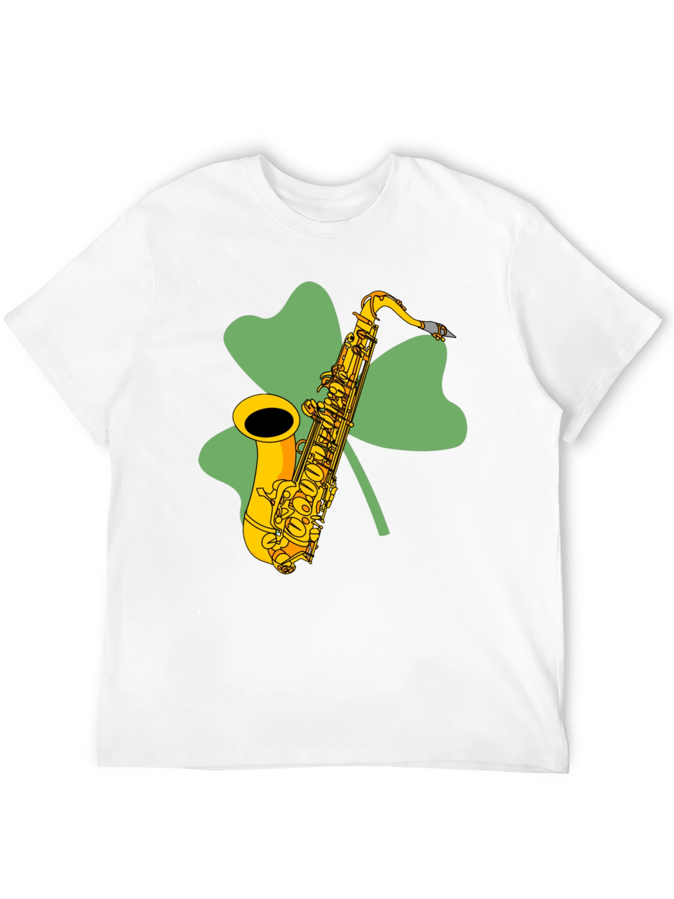 St. Patricks Day Saxophone Shamrock T-Shirt