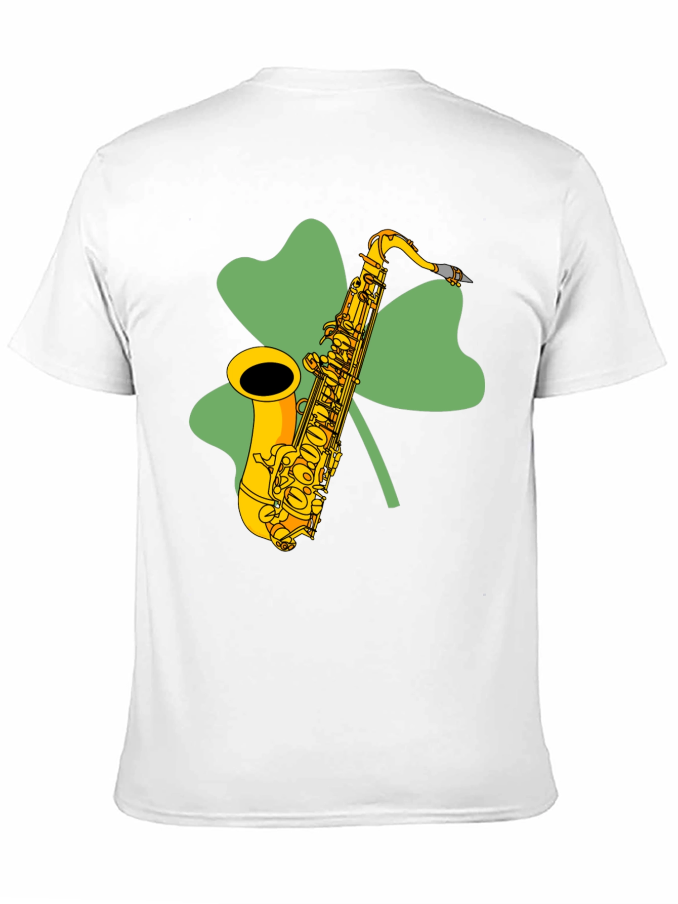St. Patricks Day Saxophone Shamrock T-Shirt