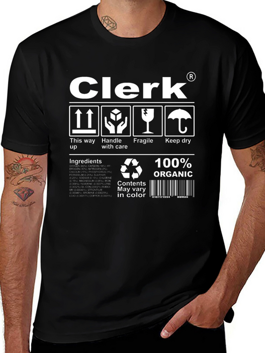 Clerk Organic Cotton T-Shirt Funny Handle with Care