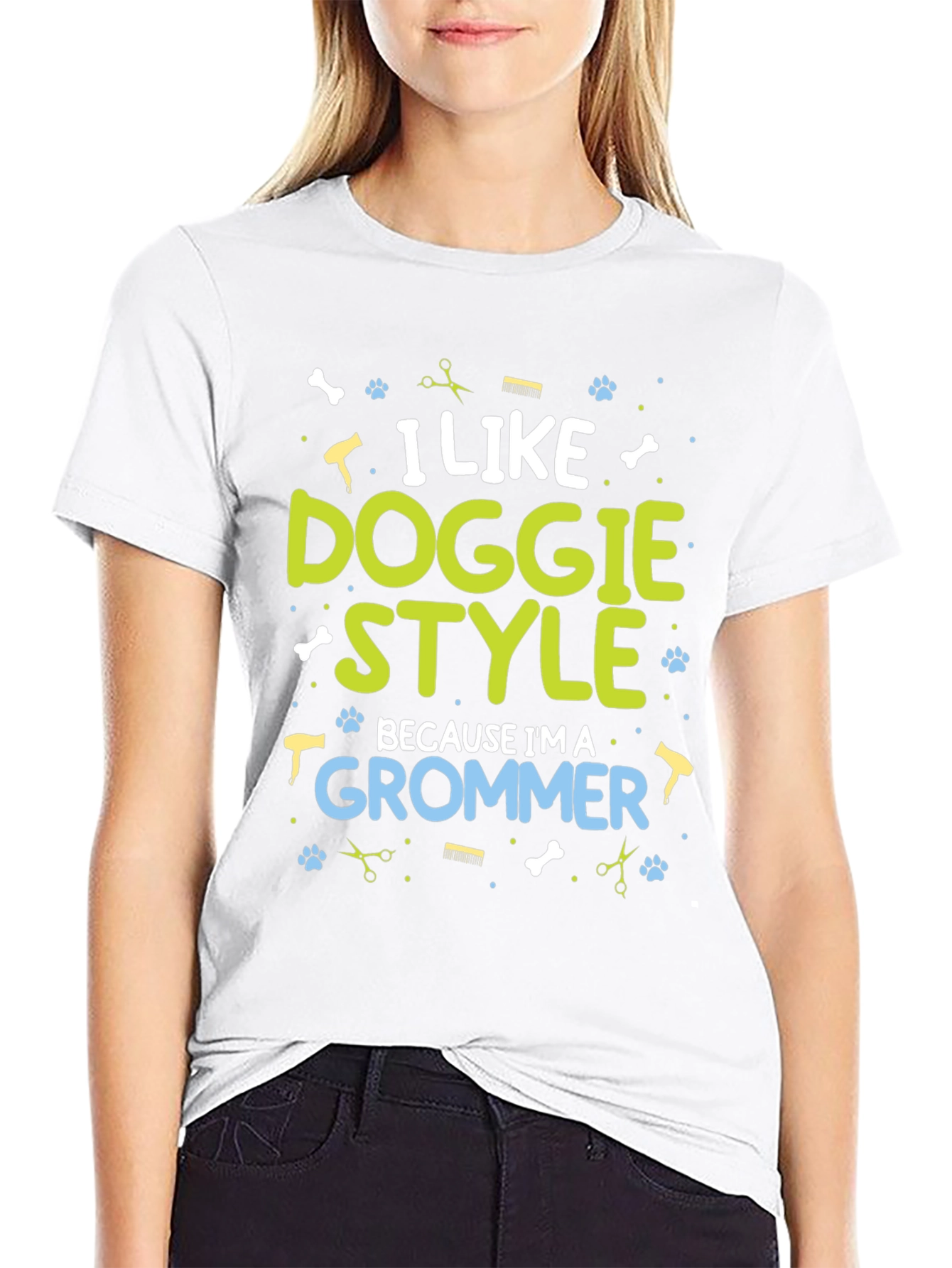 I Like Doggie Style Groomer Graphic Tee