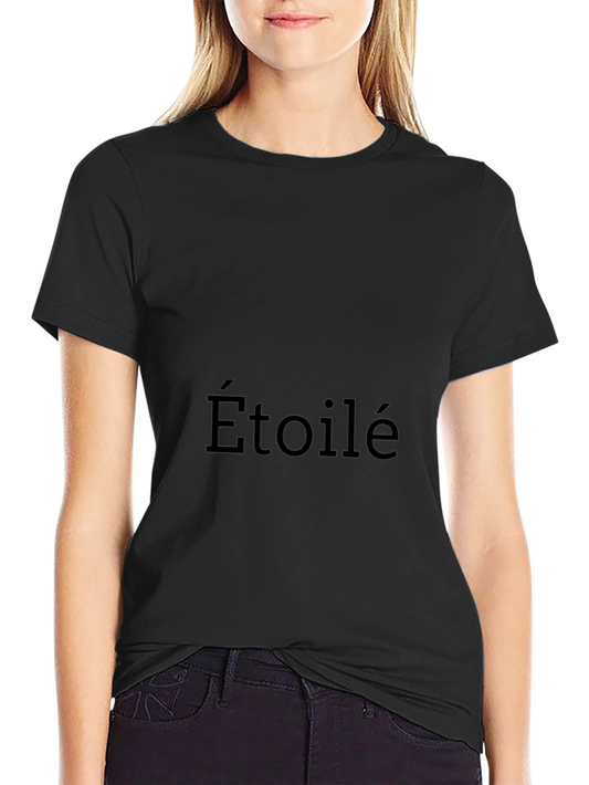 Étoilé Black Crew Neck T-Shirt