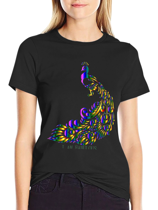 Fabulous Peacock Graphic Tee - Stylish Mens Shirt