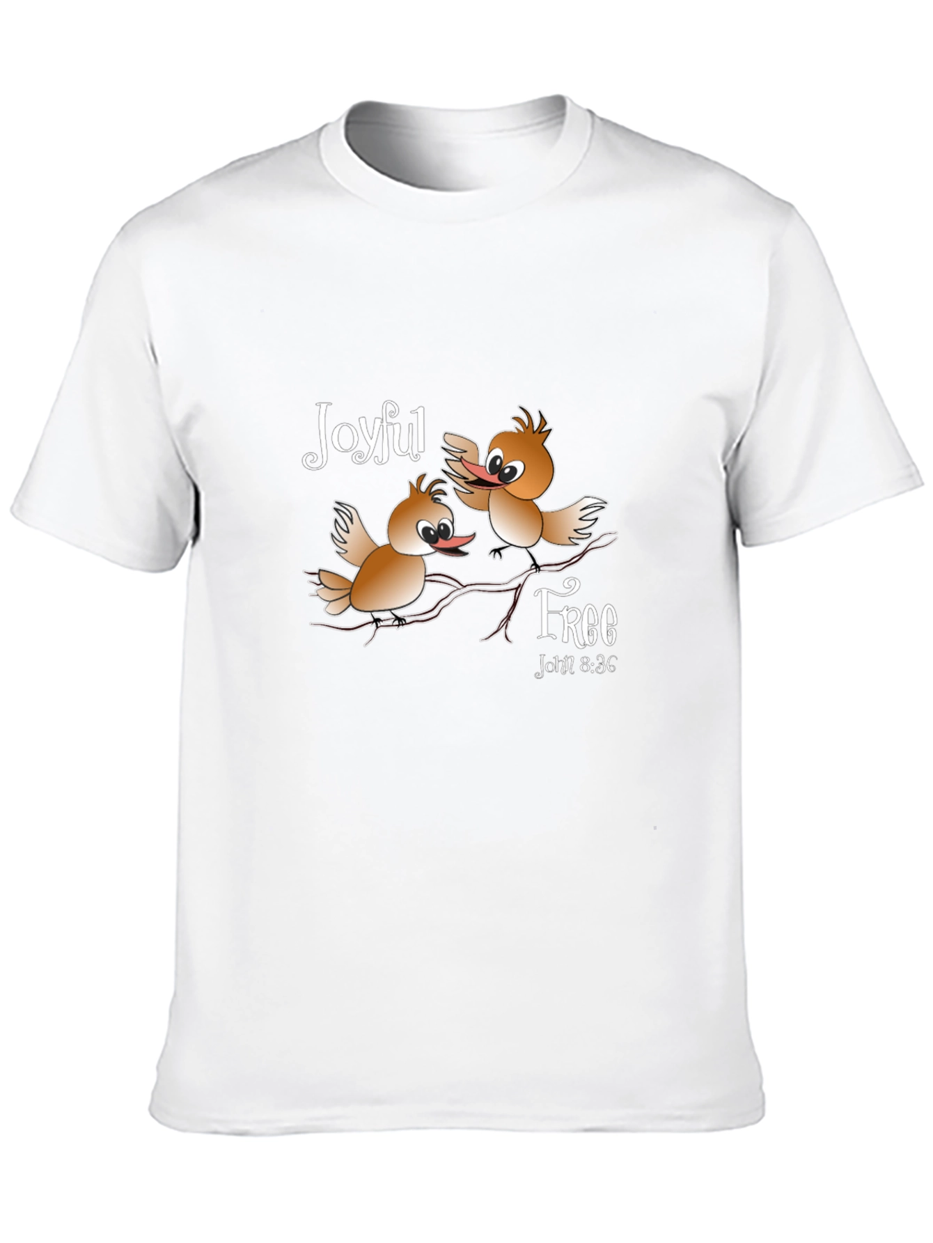 Joyful Free Birds Graphic Black T-Shirt