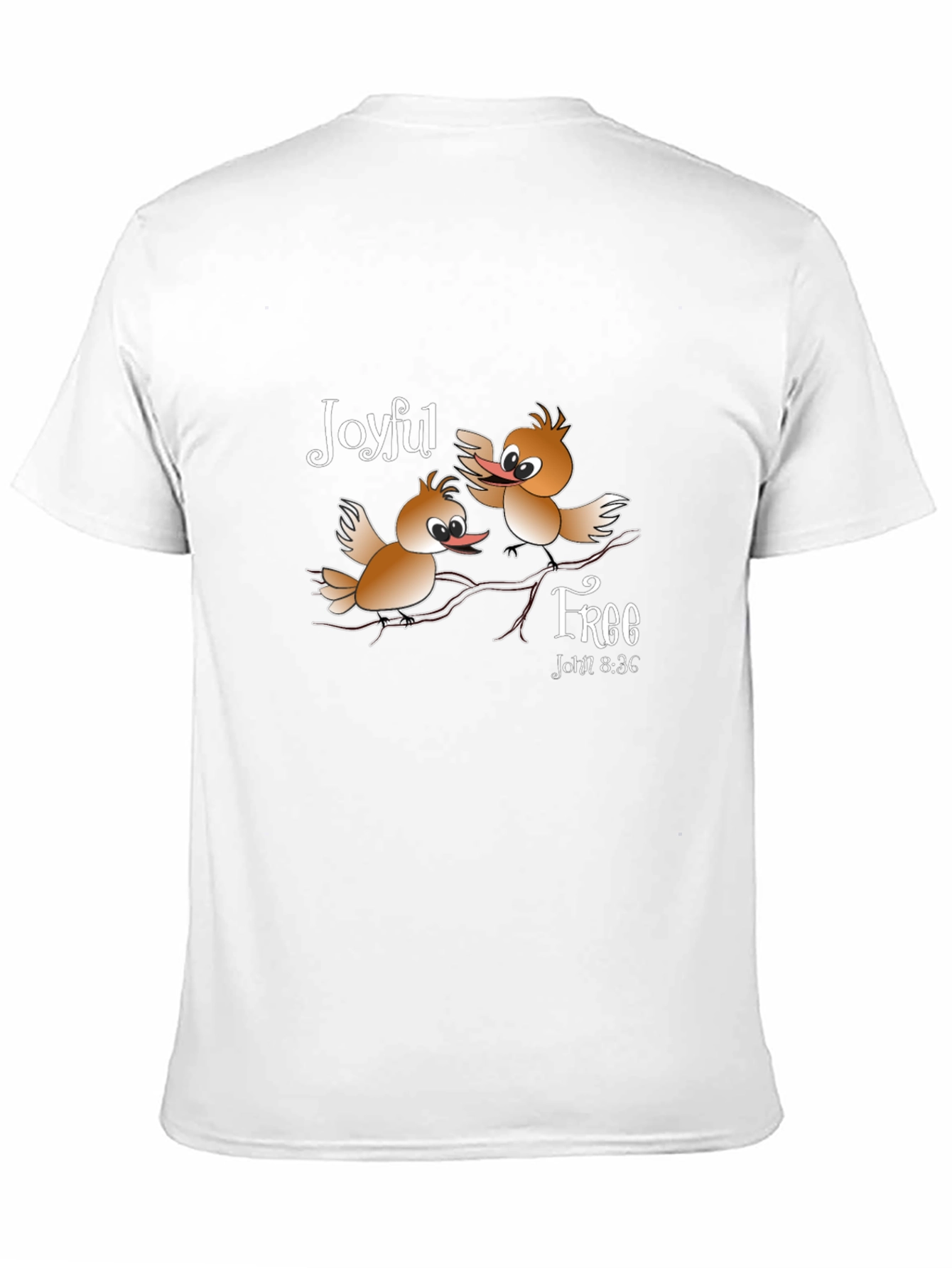 Joyful Free Birds Graphic Black T-Shirt