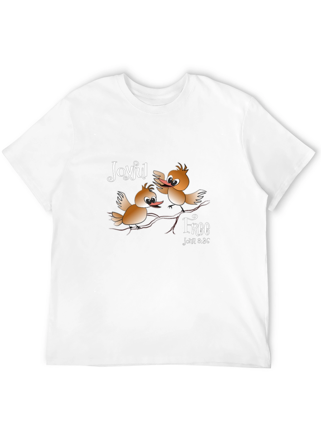Joyful Free Birds Graphic Black T-Shirt