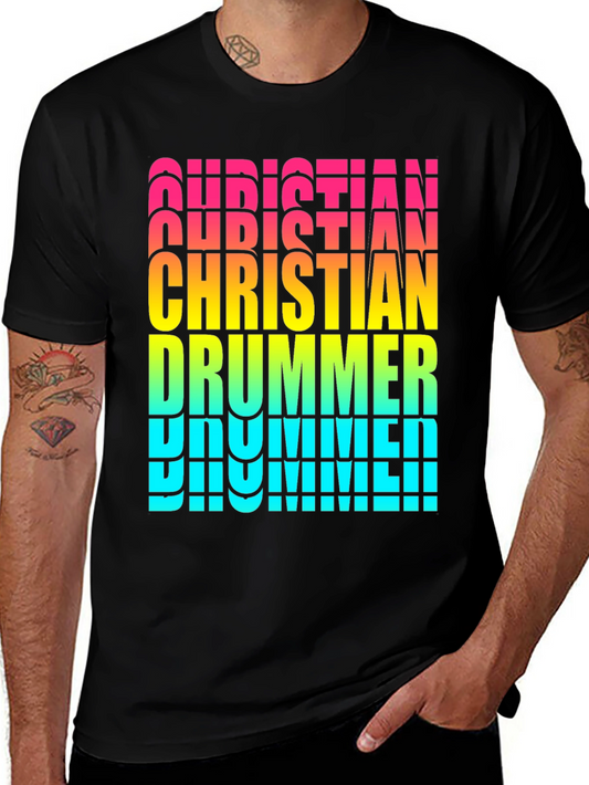 Christian Drummer Graphic T-Shirt
