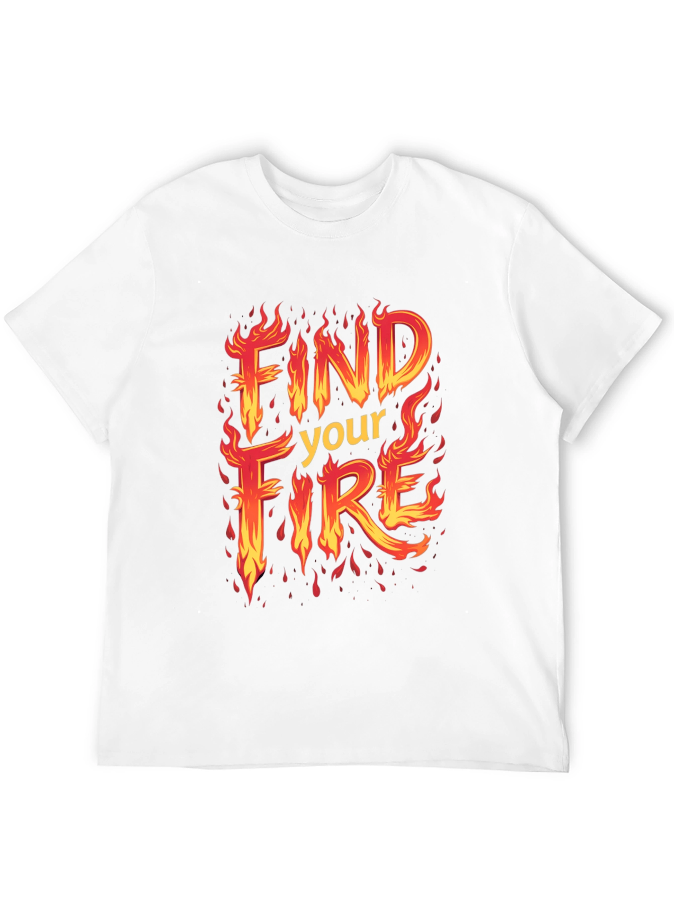 Find Your Fire Graphic Tee - Black Cotton T-Shirt