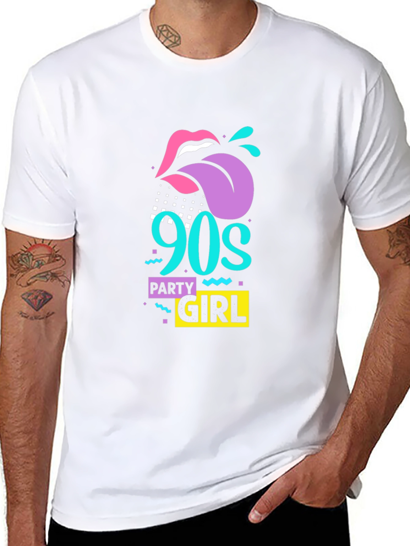 90s Party Girl Graphic Tee - Retro Style