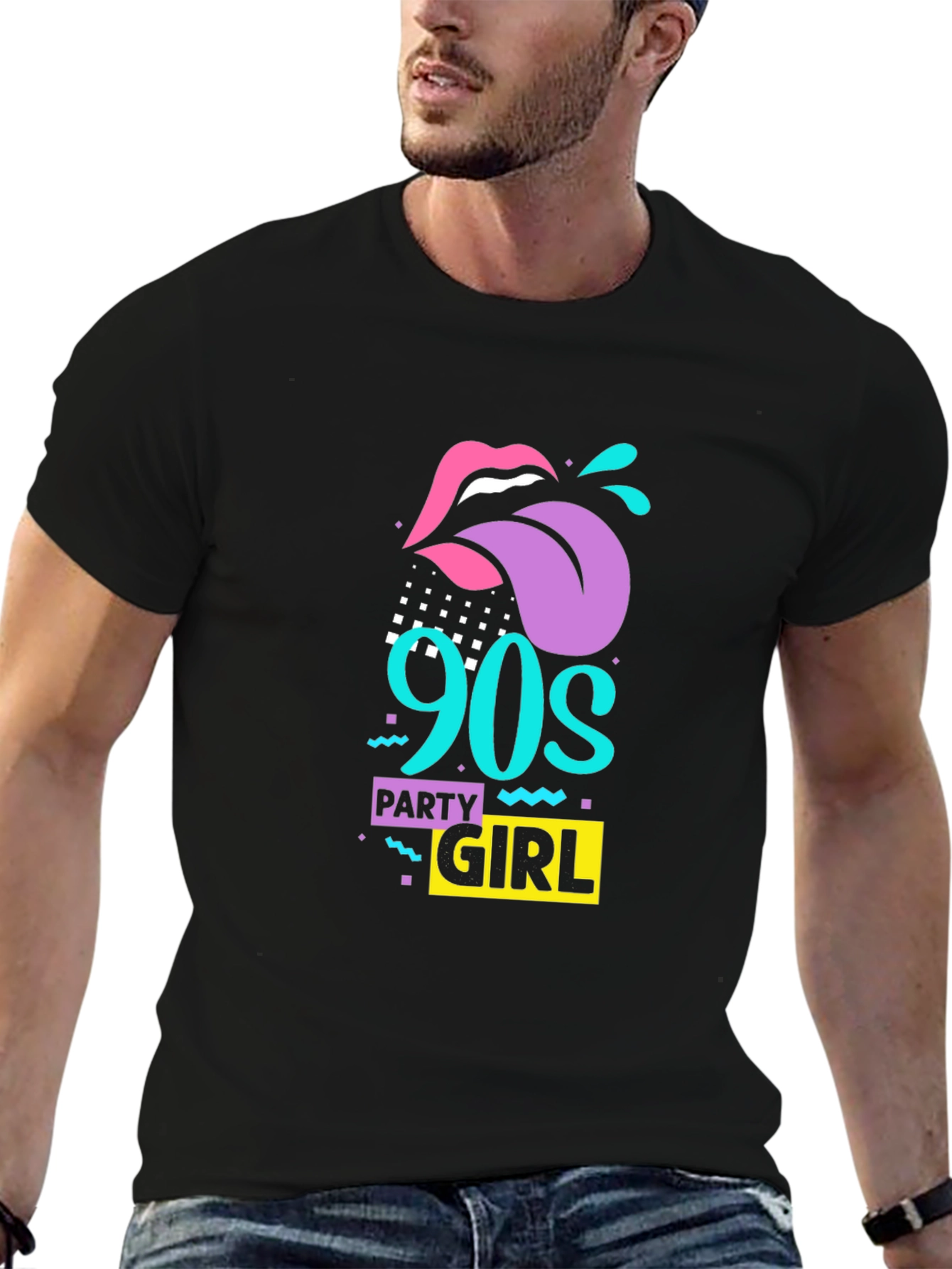 90s Party Girl Graphic Tee - Retro Style