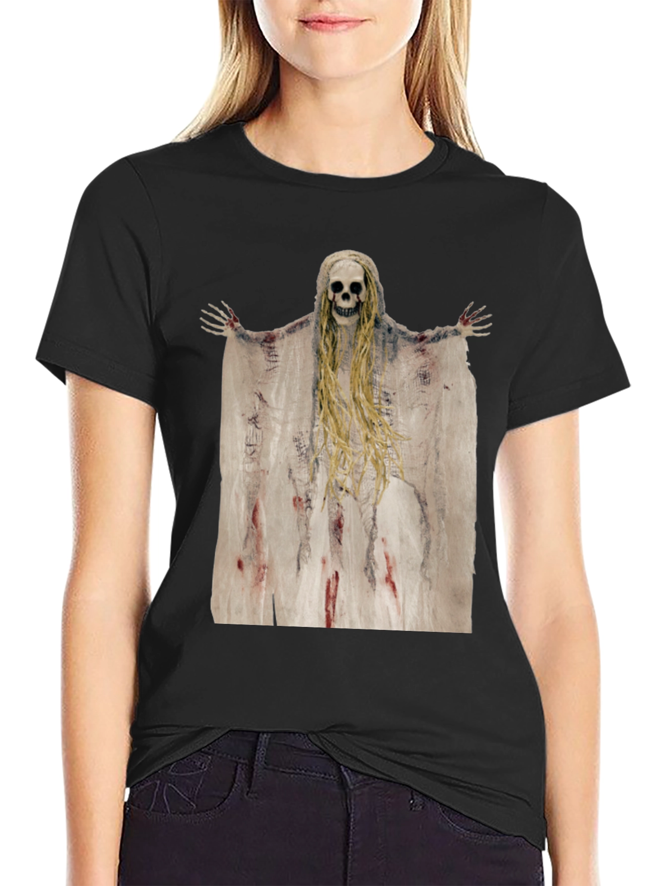 Grim Reaper Skeleton Graphic Tee - Mens Black T-Shirt