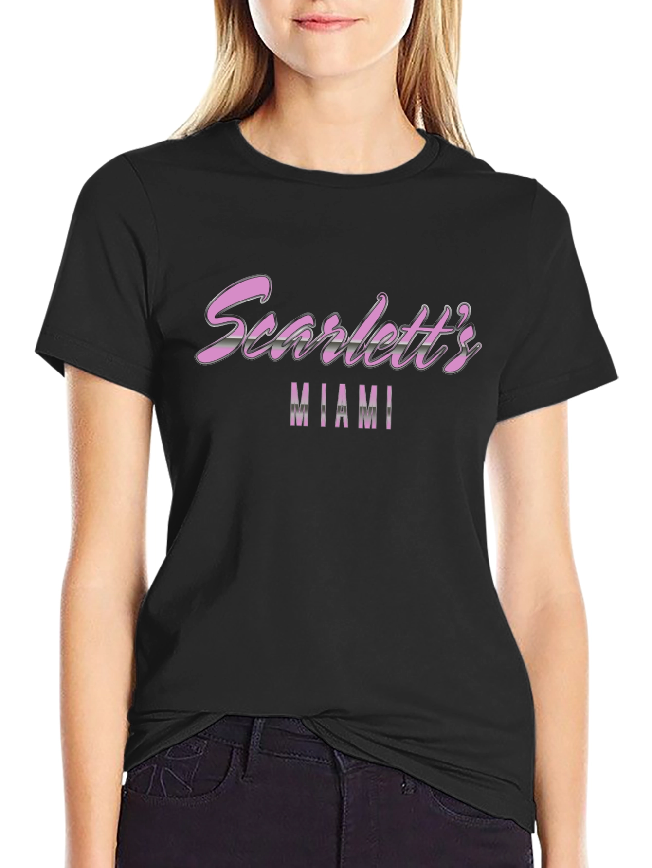 Scarletts Miami Black T-Shirt