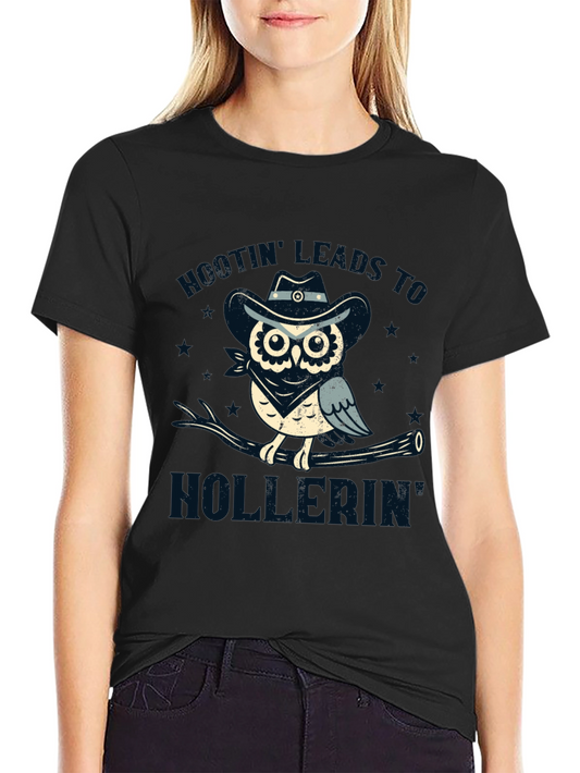 Rootin Tootin Cowboy Owl T-Shirt