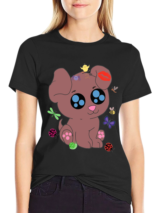 Cute Cartoon Dog T-Shirt - Fun & Playful Design