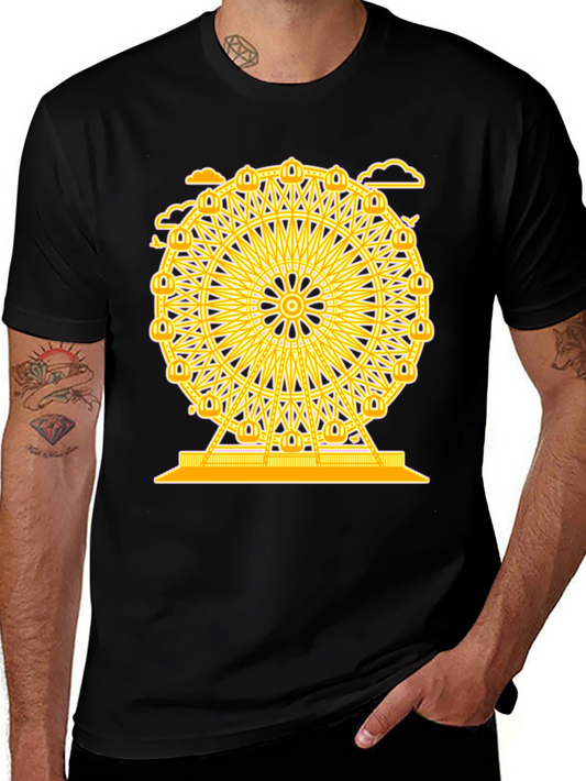 Ferris Wheel Graphic Tee - Cool Theme Park Shirt