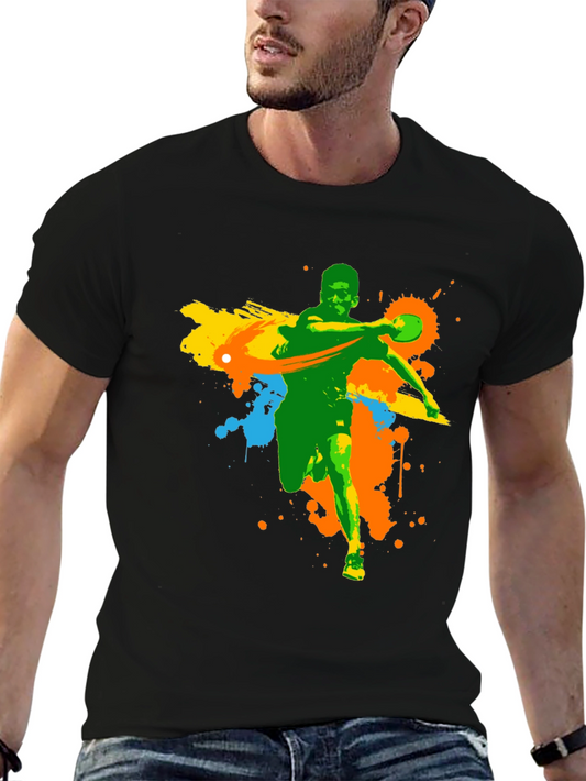 Athlete Graphic Black T-Shirt