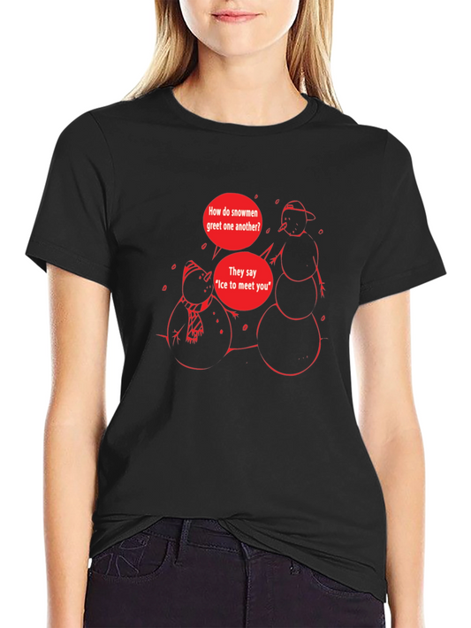 Snowman Pun T-Shirt - Ice to Meet You Graphic Tee