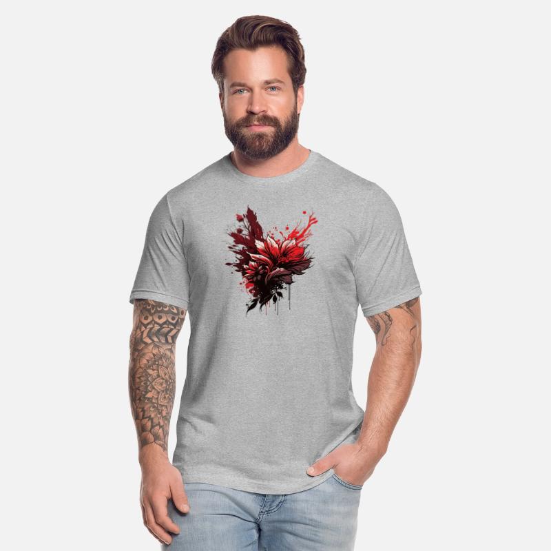 Red & Black Flowers Dancing with Love's Symphony