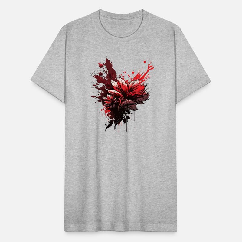 Red & Black Flowers Dancing with Love's Symphony