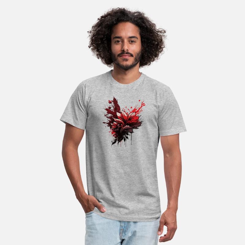 Red & Black Flowers Dancing with Love's Symphony