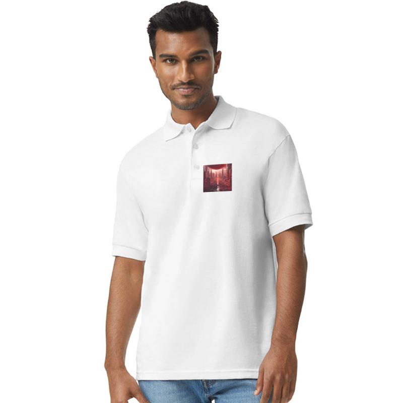 Red Megapolis City On Alien Planet Sci-Fi Topic