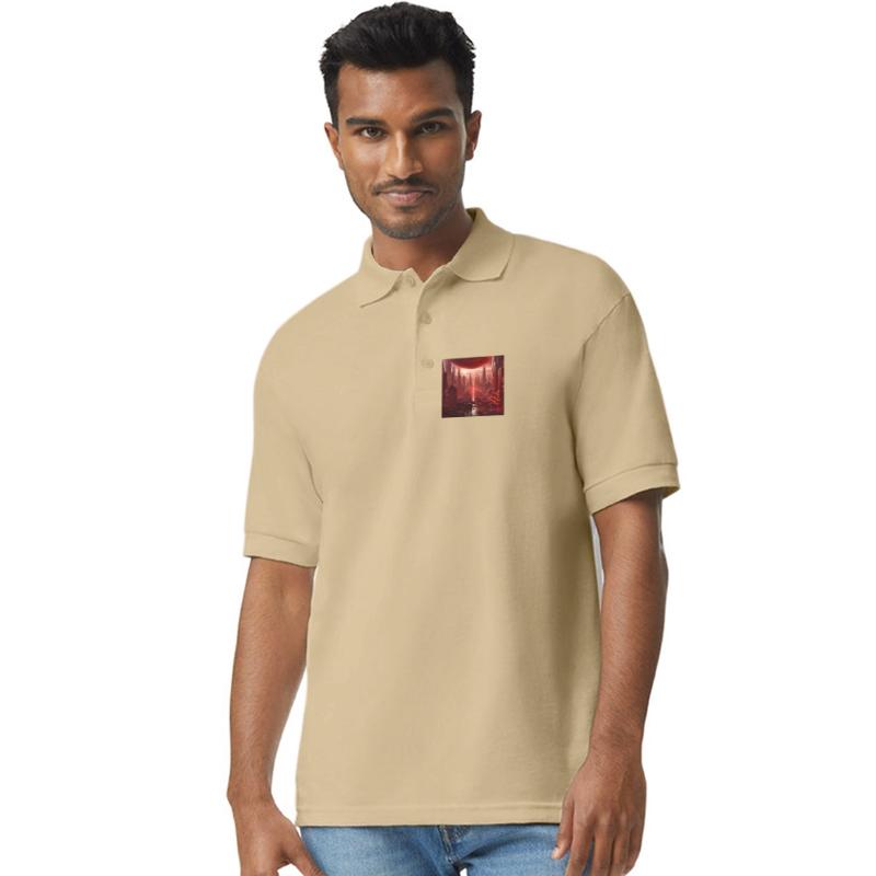 Red Megapolis City On Alien Planet Sci-Fi Topic