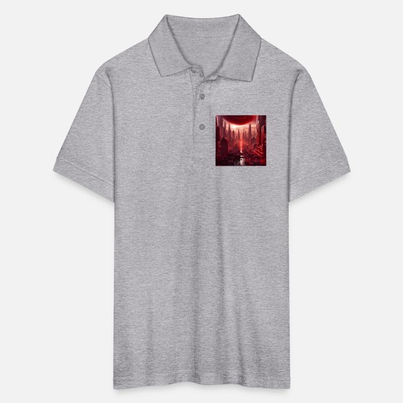 Red Megapolis City On Alien Planet Sci-Fi Topic