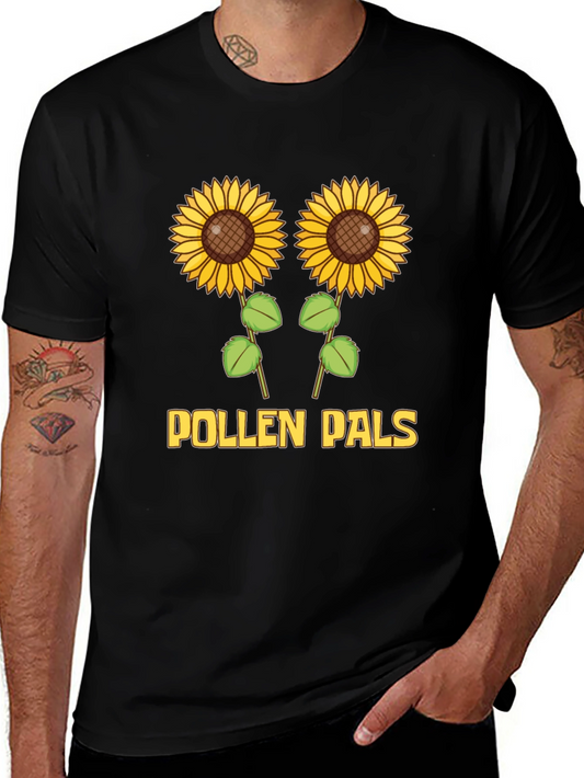 Pollen Pals Sunflower Graphic Tee - Black