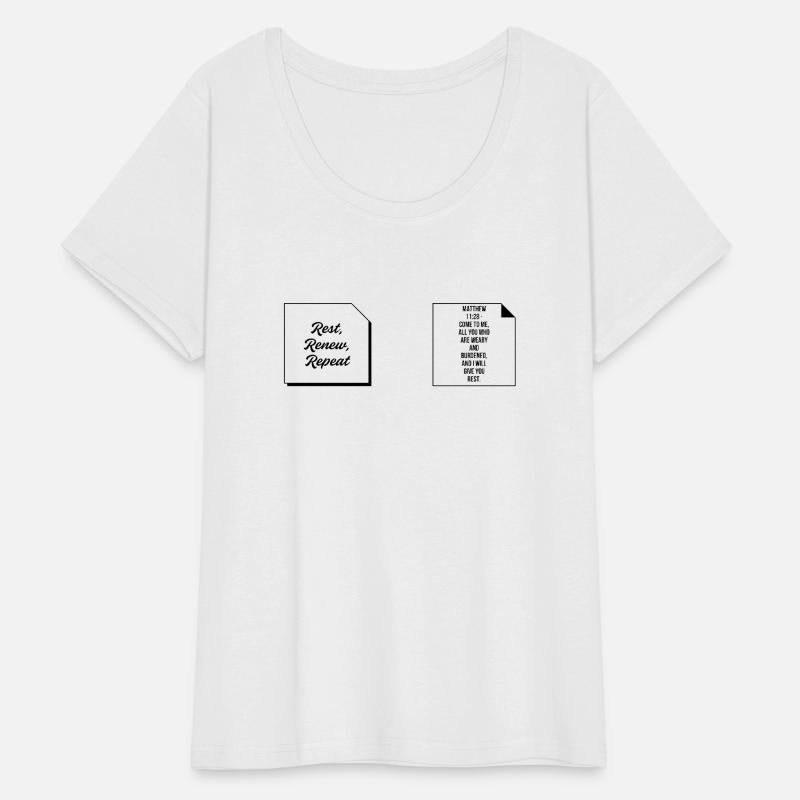 "Rest, Renew, Repeat" T-shirt.