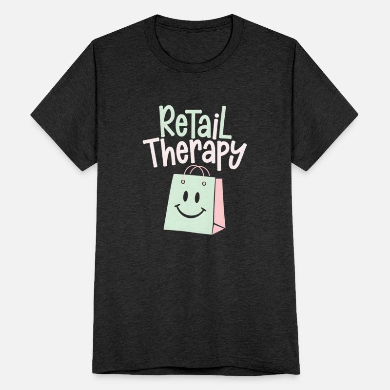 Retail Therapy Slogan with Funny Shopping Bag